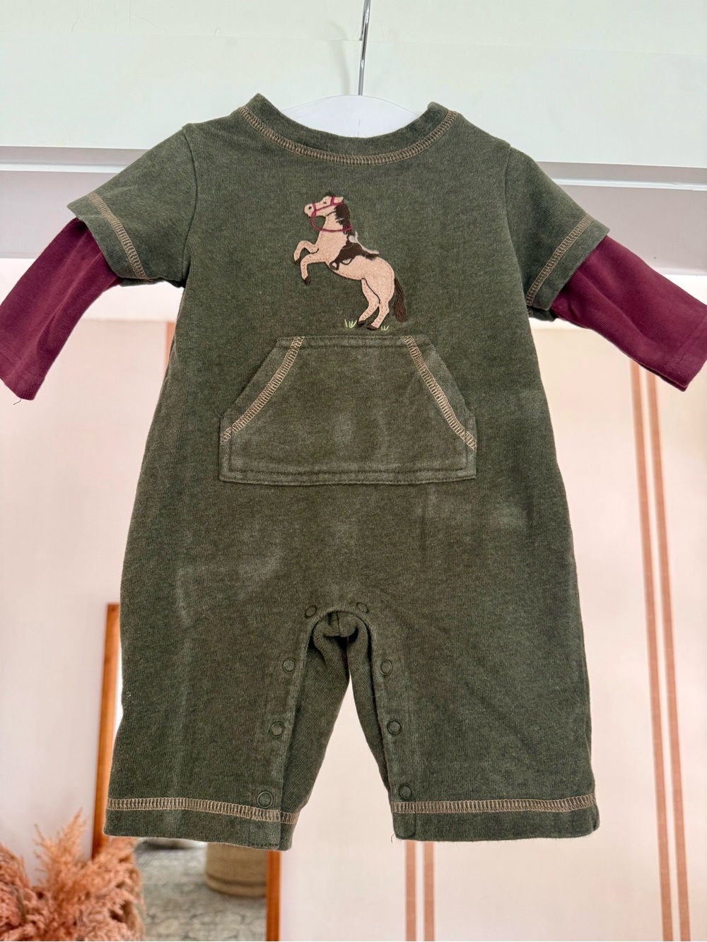 Janie and Jack “Baby Cowboy” Boys Romper Sz 0-3 Months